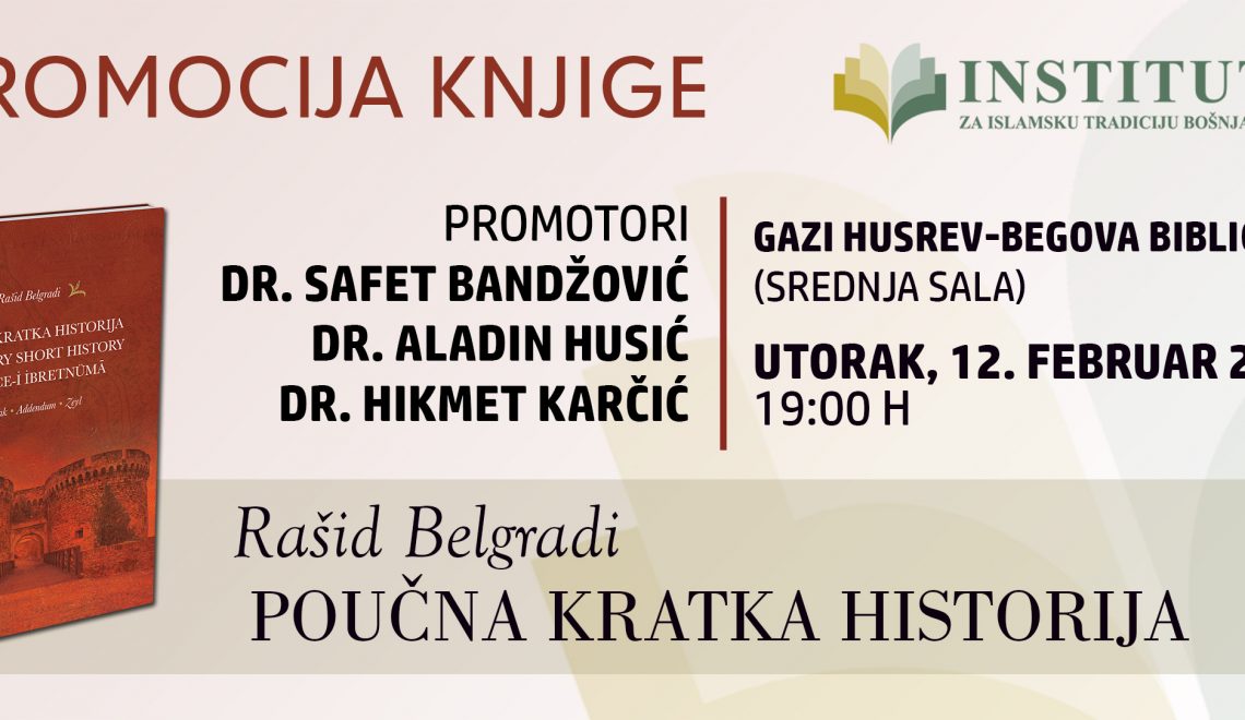 Promocija knjige Rašid Belgradi: Poučna kratka historija